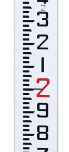 Level Rod, 16' Alum. 5-Section Telescop. ENG