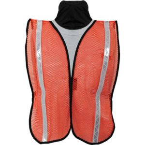 Vest, Safety Economy Orange W/ Reflective Stripe