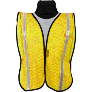 Vest, Safety Economy Lime W/White reflective stripe
